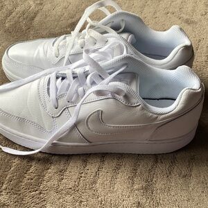 Nike White Low-Top Leather Sneakers